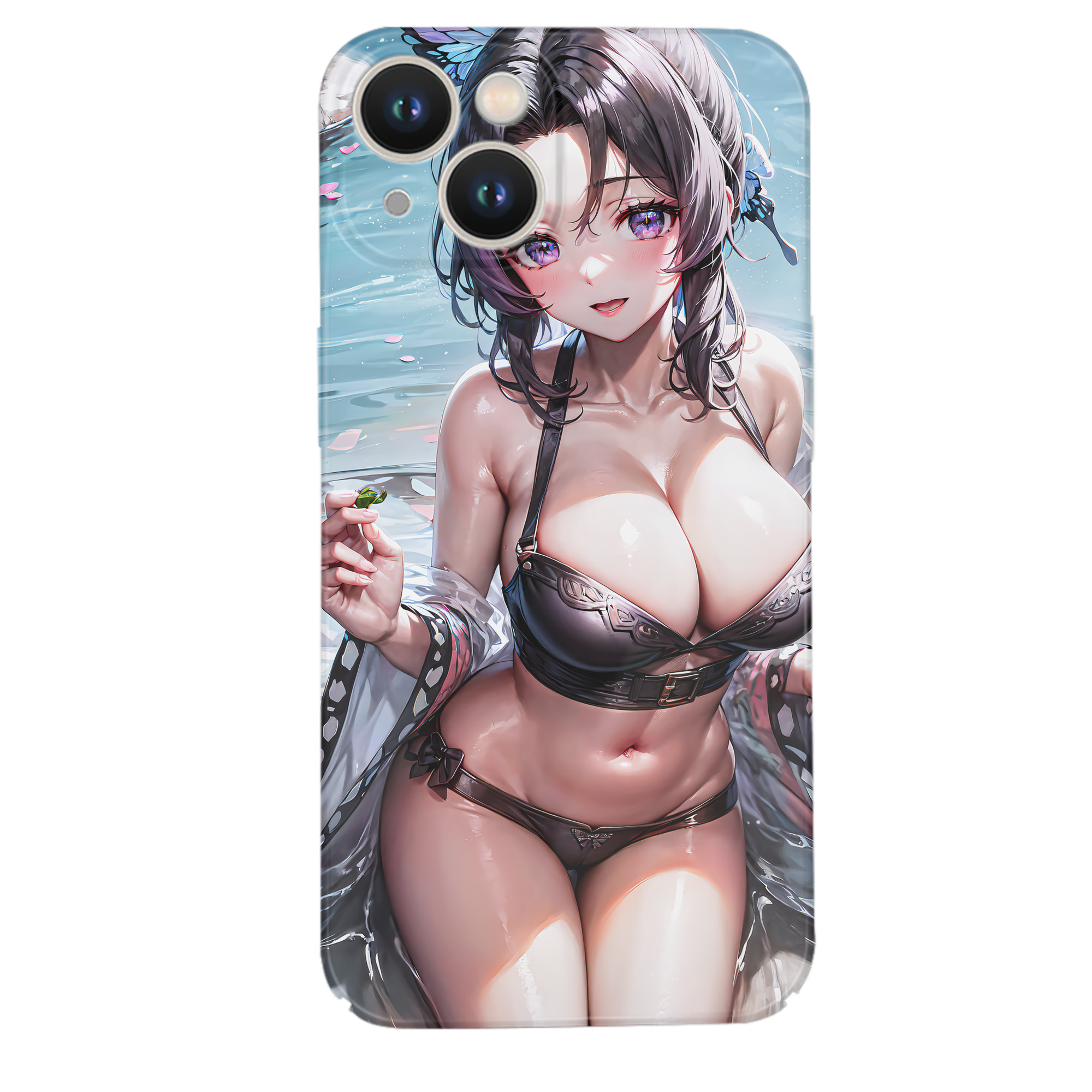 （画像用） 鬼滅の刃（きめつのやいば）蟲柱-胡蝶 しのぶ／こちょう しのぶ Kochou Shinobu 【iPhone 14シリーズ対応】ハードケース